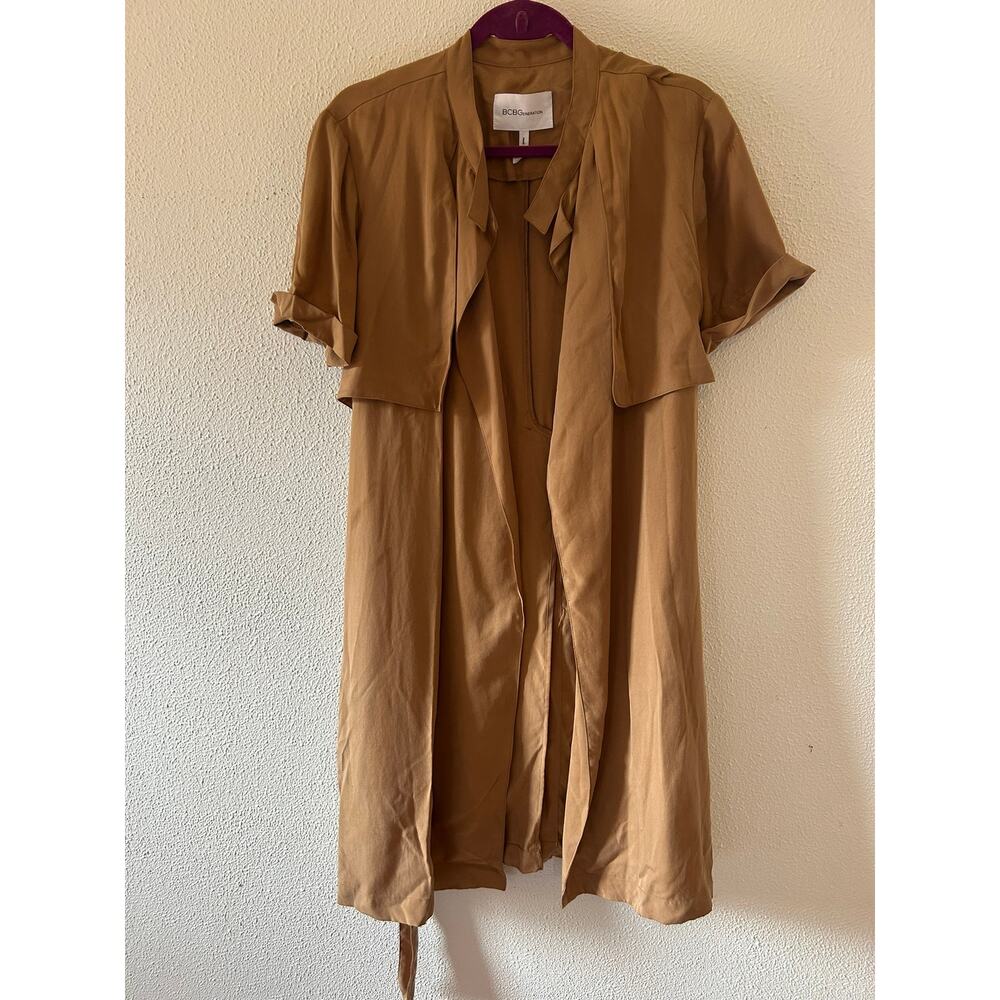 Bcbgeneration Brown Mid-Length Lightweight Duster… - image 1